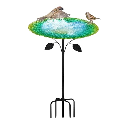 Renopfect Vogelbad für den Garten, Tränke aus Metall, rostfrei, Futterschale für Papageien mit großer Kapazität, multifunktionales Zubehör für Haustiere in von Renopfect