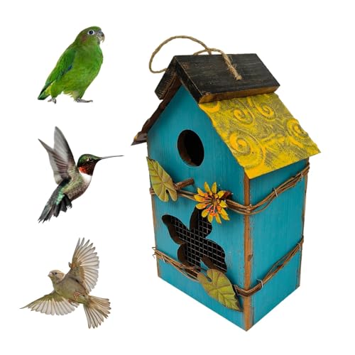 Renopfect Vogelhaus für den Außenbereich, Vogelhäuser aus | Niedliche hängende Vogelhäuschen aus für den Außenbereich,Dekorative Gartendekoration, schützender multifunktionaler Vogelkäfig Renopfect Vogelhaus für den Außenbereich, Vogelhäuser aus | Niedliche hängende Vogelhäuschen aus für den Außenbereich,Dekorative Gartendekoration, schützender multifunktionaler Vogelkäfig von Renopfect