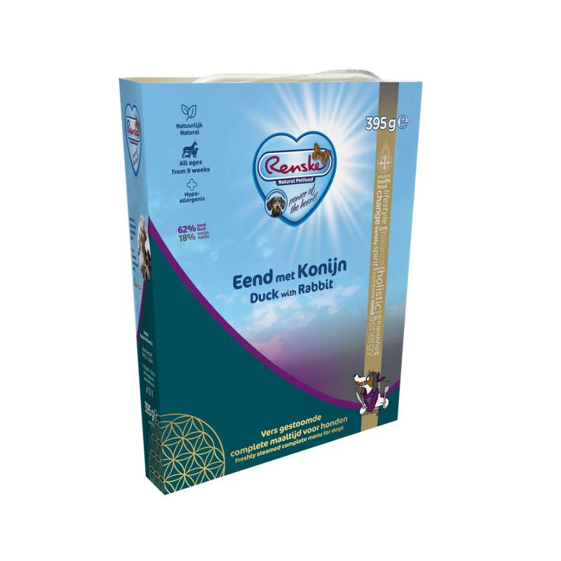 Renske Frischfleisch Hundefutter - Ente & Kaninchen - 20 x 395 g von Renske