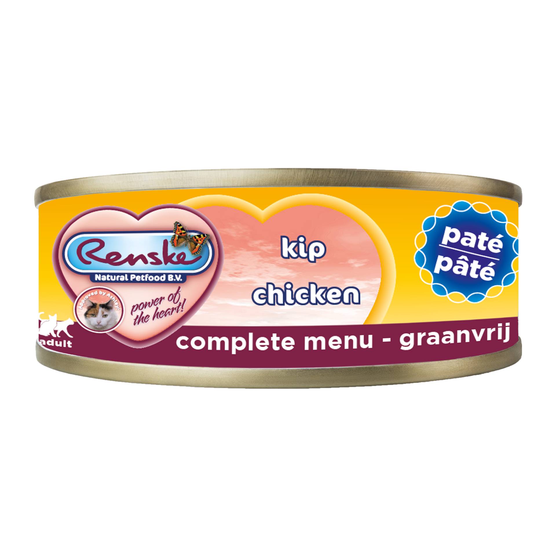 Renske Frischfleisch-Mahlzeiten Katzenfutter - Dosen - Huhn - 24 x 70 g von Renske
