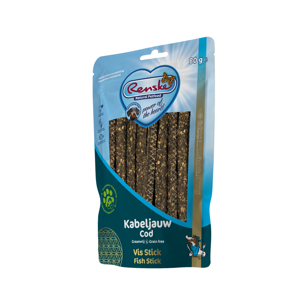 Renske Gesunde Belohnung Fischsticks - Kabeljau - 80 g Renske Gesunde Belohnung Fischsticks - Kabeljau - 80 g von Renske