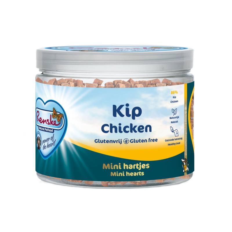 Renske Gesunde Belohnung Mini Herzchen - Huhn - 100 g von Renske