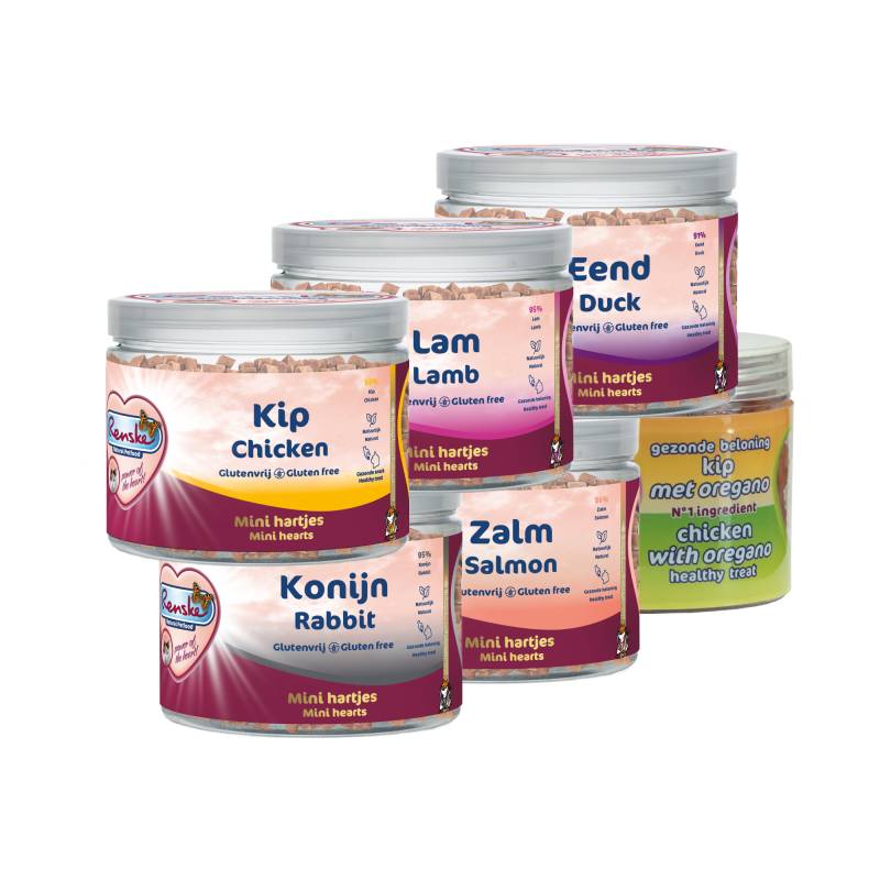 Renske Gesunde Belohnung Mini Herzchen - Huhn mit Oregano - 100 g von Renske