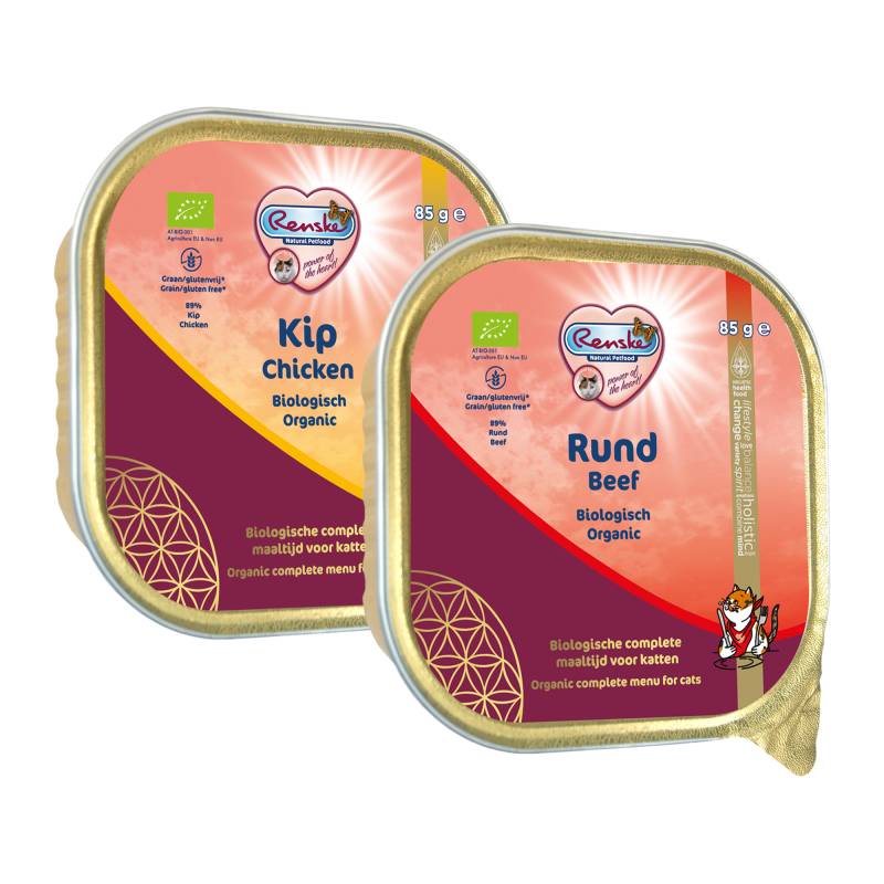 Renske Katzenfutter - biologisches Frischfleisch - Huhn - 19 x 85 g von Renske