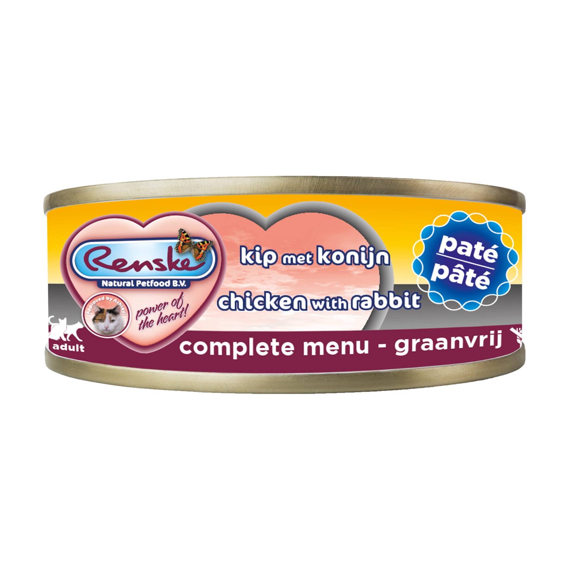 Renske Paté Nassfutter - Katze - Huhn mit Kaninchen von Renske