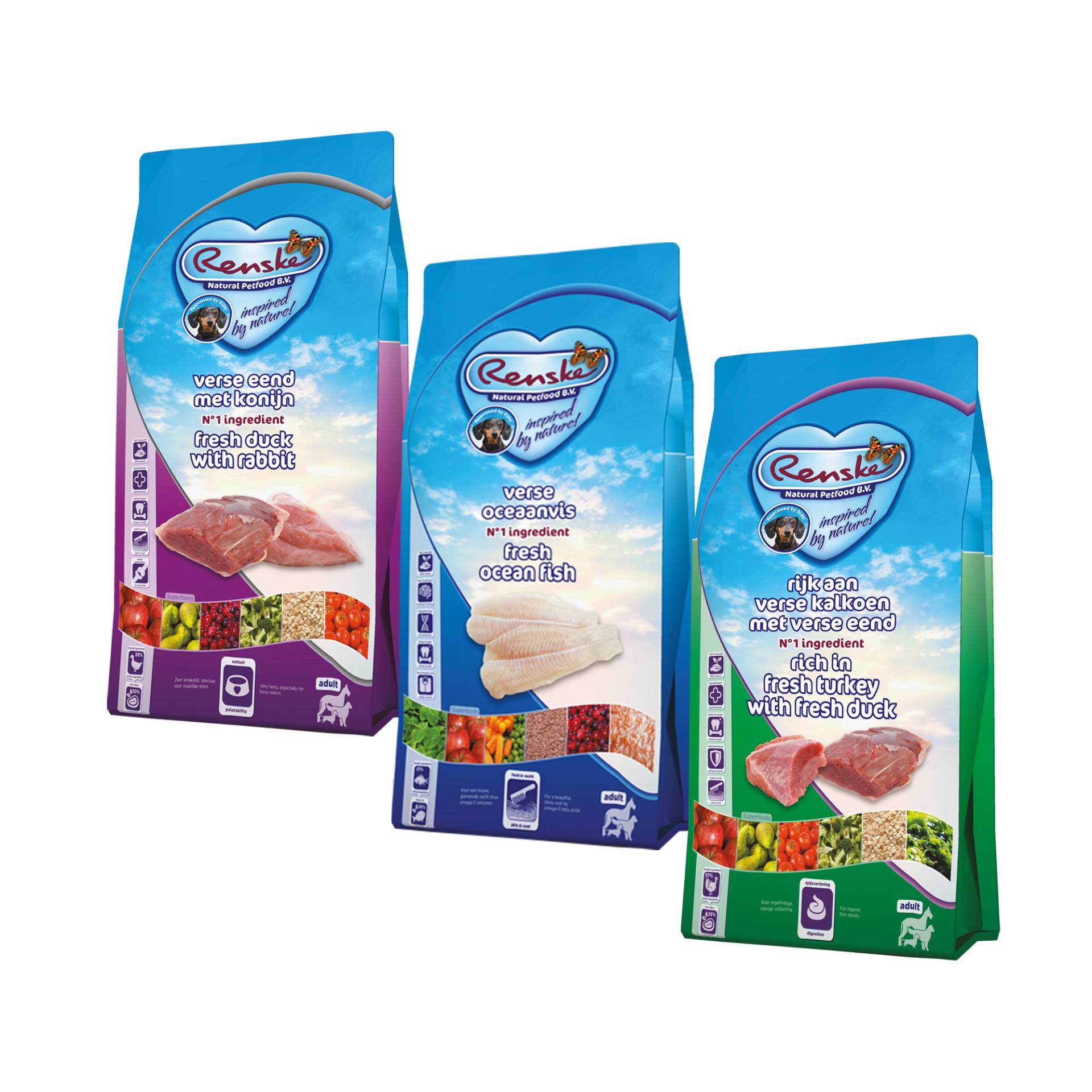 Renske Super Premium Adult Hundefutter - Ente & Kaninchen - 2 kg von Renske