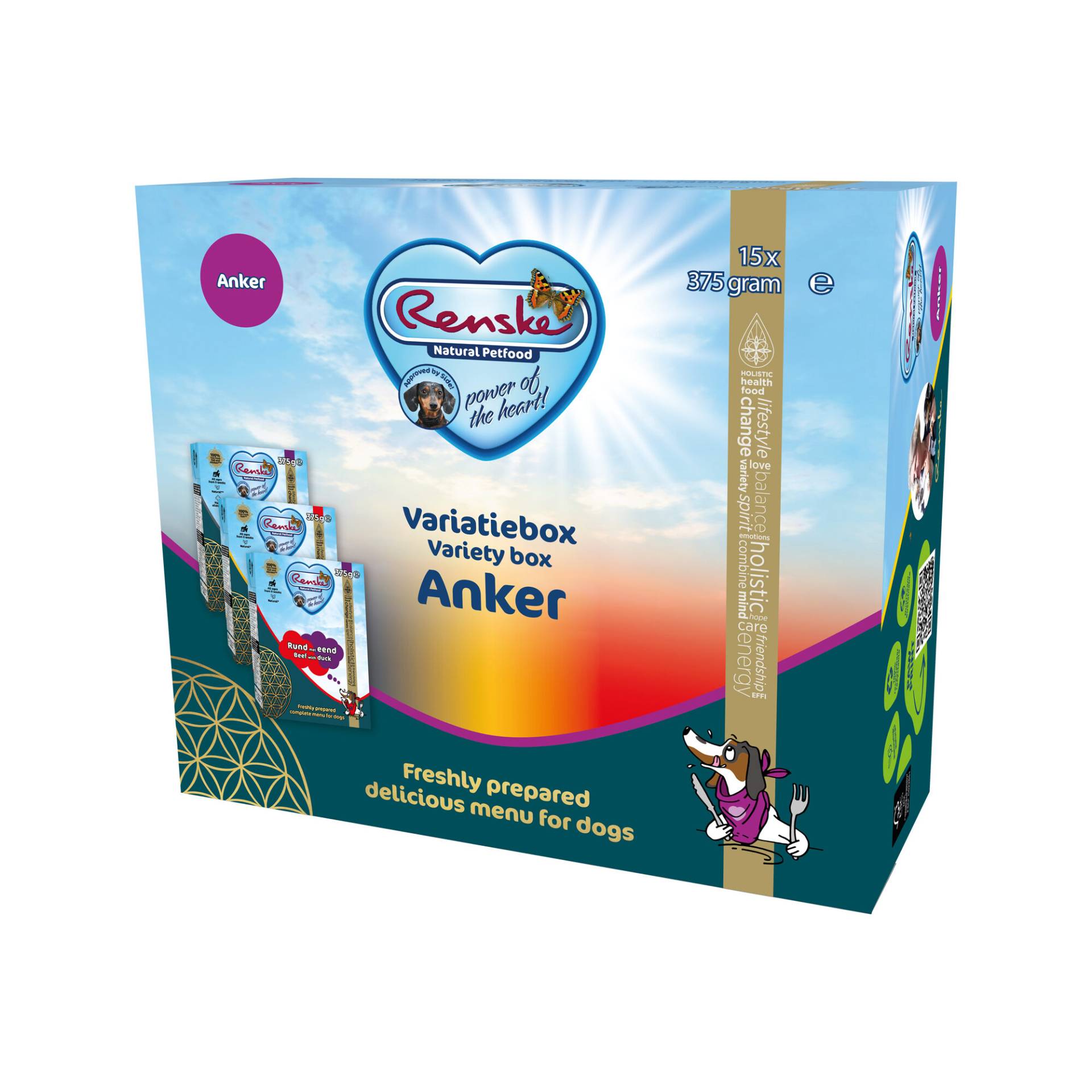 Renske Variatiebox Anker - (Kaninchen mit Ente GV, Huhn mit Rind, Rind mit Ente von Renske