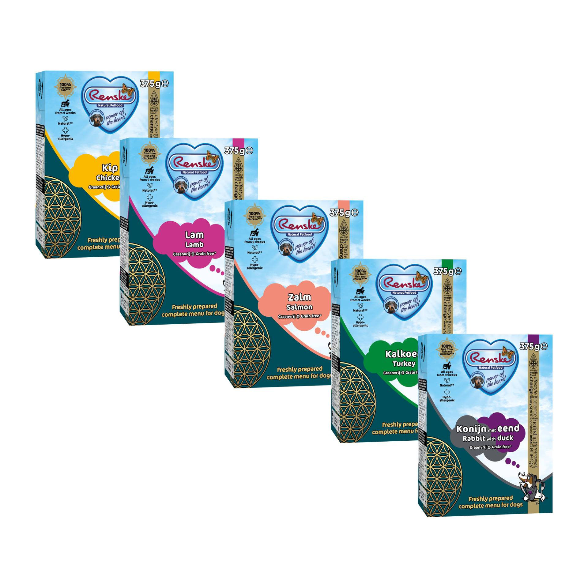 Renske Vers Kaninchen mit Ente - Getreidefrei - 12 x 375 Gramm von Renske