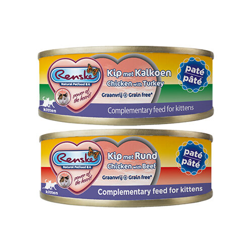 Renske Vers Paté Kitten - Huhn mit Rind - 24 x 70 Gramm von Renske