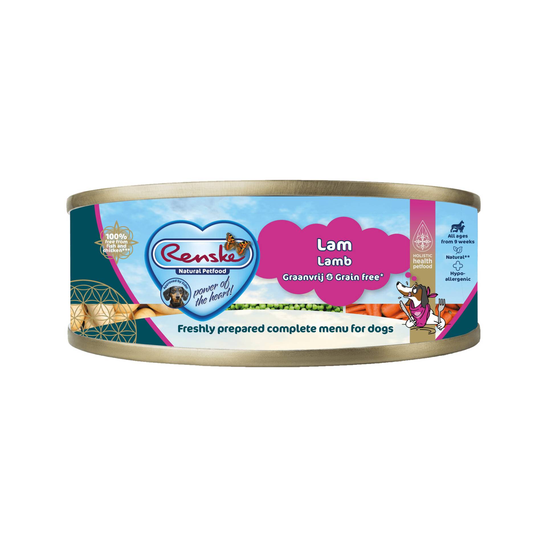 Renske Vers getreidefreies Hundefutter - Lamm - 24 x 95 g von Renske