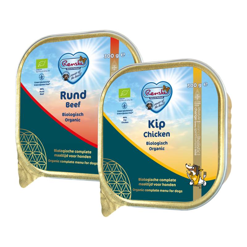 Renske biologisches Hundefutter - Schälchen - Rind - 9 x 300 g von Renske