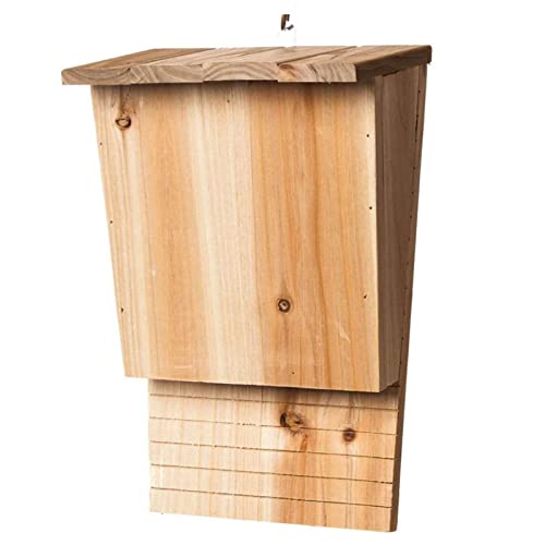 Fledermaushäuser aus Holz für den Außenbereich – Fledermausbox zum Aufhängen, Schutz aus Naturholz für Fledermäuse mit Dach, Fledermaus-Box, Haus, Unterstand, Nistkasten, 24 x 8,3 x 9,3 cm von Renywosi
