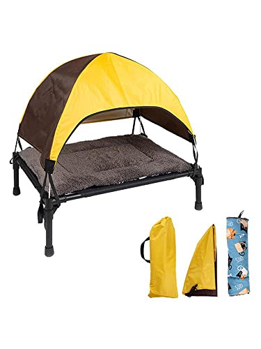 Hochbett für Hunde, Haustierzelt für Hunde, erhöhtes Hundebett, abnehmbar, mit Himmelzelt, Kühlbett für Haustierbett, 43 x 55,5 x 57 cm Hochbett für Hunde, Haustierzelt für Hunde, erhöhtes Hundebett, abnehmbar, mit Himmelzelt, Kühlbett für Haustierbett, 43 x 55,5 x 57 cm von Renywosi