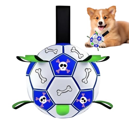 Hundespielzeug | Puppy Herding Fußball interaktiv – Kunstleder Tauziehen Spielbegleiter, Unterhaltungslösung für Hinterhof, Garten, Park, von Renywosi