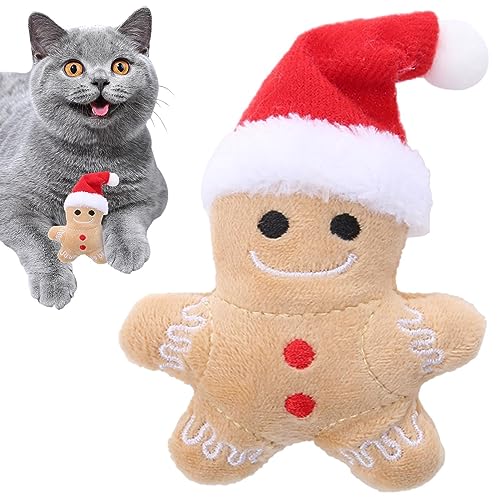 Renywosi Kauspielzeug Gewürzmann | tragbares Katzenspielzeug in Form eines Gewürzmannes für interaktive Katzen – Spielzeug für Kätzchen Weihnachten für die Reinigung der Zähne Renywosi Kauspielzeug Gewürzmann | tragbares Katzenspielzeug in Form eines Gewürzmannes für interaktive Katzen – Spielzeug für Kätzchen Weihnachten für die Reinigung der Zähne von Renywosi