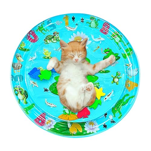 Renywosi Sensorische Wasserspielmatte für Katzen,Sensorische Wasserspielmatte für Katzen | Kätzchen-Teaser-Spielzeug,Haustier-Kühlmatte für den Sommer, wassersensorische Spielmatte für Katzen, von Renywosi