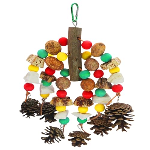 Shotet Toys, Papageienspielzeug für großen Vogel - Mehrfarbiger Papageikauspielzeug mit natürlichen Holzblöcken - SCAKEET -Accessoires Nüsse Biss Anhänger für afrikanische Grautöne, Lovebird, Shotet Toys, Papageienspielzeug für großen Vogel - Mehrfarbiger Papageikauspielzeug mit natürlichen Holzblöcken - SCAKEET -Accessoires Nüsse Biss Anhänger für afrikanische Grautöne, Lovebird, von Renywosi