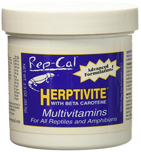 HERPTIVITE Multivitamin for reptiles and amphibians (3.3 oz) Blue Bottle, by Rep-Cal Herptivite Multivitamins von Rep-Cal