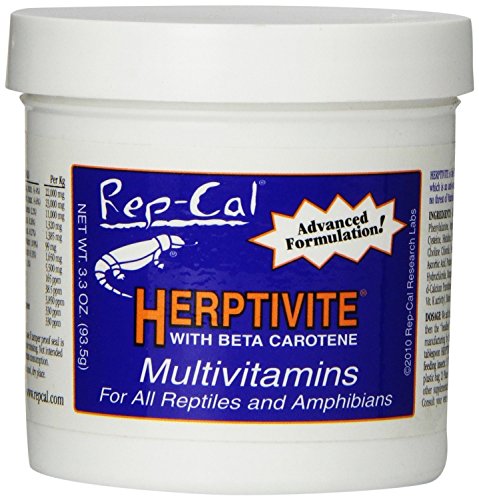 HERPTIVITE Multivitamin for reptiles and amphibians (3.3 oz) Blue Bottle, by Rep-Cal Herptivite Multivitamins von Rep-Cal