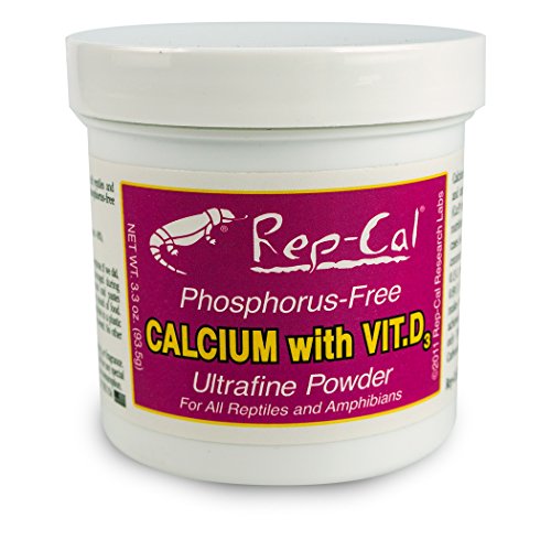 Rep Cal Phosphorfreies Calcium-Nahrungsergänzungsmittel SRP00200 für Reptilien und Amphibien, ultrafeines Pulver mit Vitamin D3 Rep Cal Phosphorfreies Calcium-Nahrungsergänzungsmittel SRP00200 für Reptilien und Amphibien, ultrafeines Pulver mit Vitamin D3 von Rep-Cal