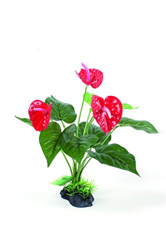 RepTech künstliche Pflanze, rote Blume Anthurium von RepTech