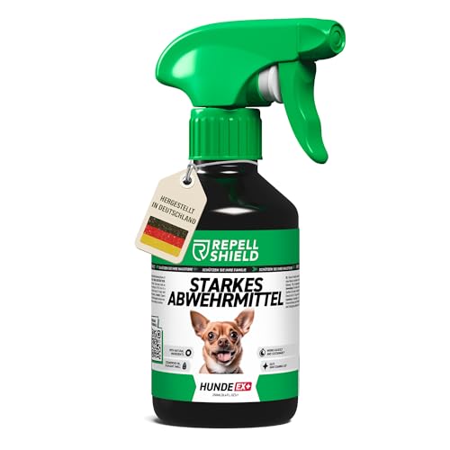 RepellShield® Hundeabwehrspray -250ml - Nicht färbend - Hunde Abwehrspray zur Ausbildung & Erziehung - Bitterspray Hund zur Abschreckung gegen Kauen & Beißen von Möbeln - Hundeschreck von RepellShield