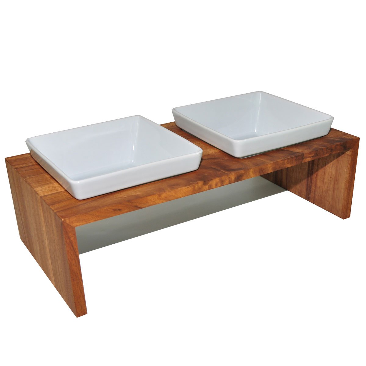 Replus Futterstation Meshidai Doppelnapf Teak M von Replus