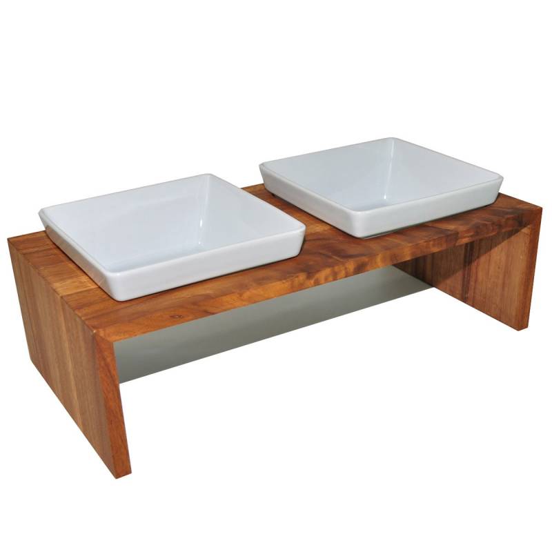 Replus Futterstation Meshidai Doppelnapf Teak S von Replus