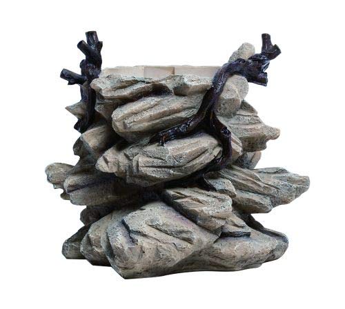 ReptiZoo Reptilien Trinkbrunnen und Luftbefeuchter (steinig/grau-braun) (DF01-1) von ReptiZoo