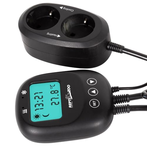 ReptiZoo Thermostat für Heizen und Kühlen (THC17) -Zwei- Anschlüsse WEEE RegNr. 82392108 von ReptiZoo