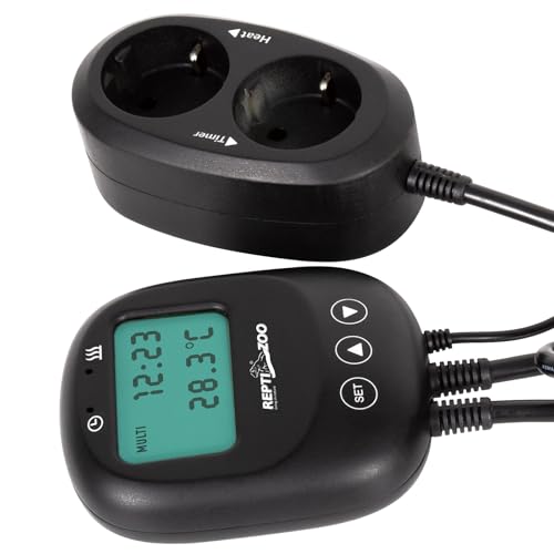 ReptiZoo Thermostat mit Intervall Timer (THC20) -Zwei- Anschlüsse WEEE RegNr. 82392108 von ReptiZoo