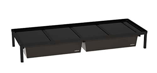 ReptiZoo Zuchtrack -2 bis 4 Fach- inklusive Zwei Boxen medium + Trennstreifen (IN017A) Heizmatte mit Heatpanel von ReptiZoo