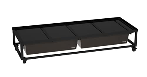 ReptiZoo Zuchtrack -2 bis 4 Fach- inklusive Zwei Boxen medium + Trennstreifen und Räder (IN017) Heizmatte ohne Heatpanel von ReptiZoo