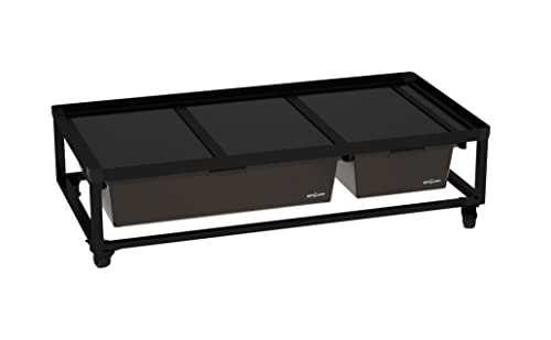 ReptiZoo Zuchtrack -2 oder3 Fach- inklusive Box small und medium +Trennstreifen und Räder (IN016) Heizmatte mit Heatpanel von ReptiZoo