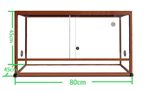 Reptiles Planet Elégance Kit Terrarium aus Aluminium für Streifenköpfige Textur Holz 80 x 45 x 45 cm von Reptile Treasures