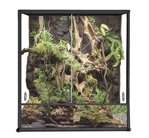 Reptiles Planet Terrarium für Reptilien/Amphibien, Aluminium, Elegantes Design, 45 x 45 x 60 cm, schwarz von Reptiles-Planet