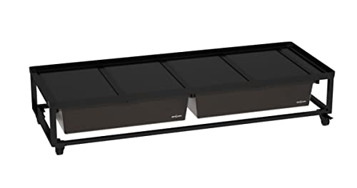 ReptiZoo Zuchtrack -2 bis 4 Fach- inklusive Zwei Boxen medium + Trennstreifen und Räder (IN017) Heizmatte ohne Heatpanel von Reptizoo