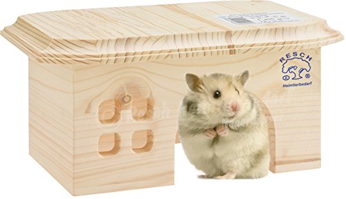 Resch Nr03 Hamster Bungalow Naturbelassenes Massivholz aus Fichte/mit Fenster und breitem Eingang im Bungalow Design Resch Nr03 Hamster Bungalow Naturbelassenes Massivholz aus Fichte/mit Fenster und breitem Eingang im Bungalow Design von Resch Heimtierbedarf