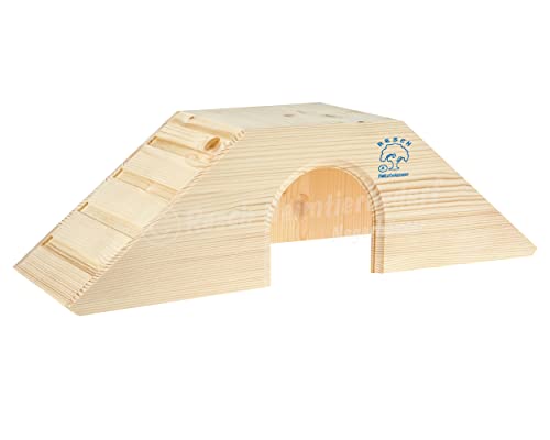 Resch Nr07 Meerschweinchenhaus groß, naturbelassenes Massivholz aus Fichte/mit großem Eingang und Zwei Treppen zum darüberlaufen/fürs Spielen, Schlafen und Klettern Resch Nr07 Meerschweinchenhaus groß, naturbelassenes Massivholz aus Fichte/mit großem Eingang und Zwei Treppen zum darüberlaufen/fürs Spielen, Schlafen und Klettern von Resch Heimtierbedarf
