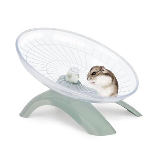 Reshiho Hamsterrad, leises Laufrad, Laufrad, Spinner, Hamster, fliegende Untertasse für Hamster, Rennmäuse, Mäuse und andere kleine Haustiere (Dunkelgrau) von Reshiho