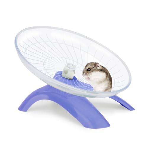 Reshiho Hamsterrad, leises Laufrad, Laufrad, Spinner, Hamster, fliegende Untertasse für Hamster, Rennmäuse, Mäuse und andere kleine Haustiere (lila) von Reshiho