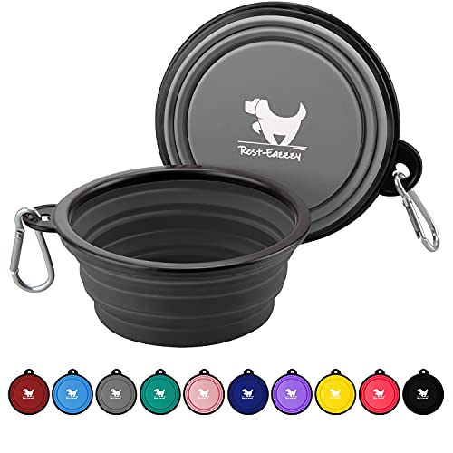 Faltbare Hundenäpfe für Reisen, tragbarer Wassernapf für Hunde, Katzen, Haustiere, faltbar, für Reisen, Camping, Spazierengehen, mit 2 Karabinern, BPA-frei, 2 Stück Faltbare Hundenäpfe für Reisen, tragbarer Wassernapf für Hunde, Katzen, Haustiere, faltbar, für Reisen, Camping, Spazierengehen, mit 2 Karabinern, BPA-frei, 2 Stück von Rest-Eazzzy