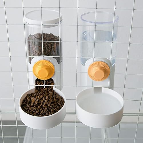Restokki Futterspender Trinkflasche Kaninchen, Futterspender und Wasserspender für Hunde, Katzenfutterspender Kaninchenfutterspender Wasserspender Kaninchen [Trinkwasser + Feeder] von Restokki