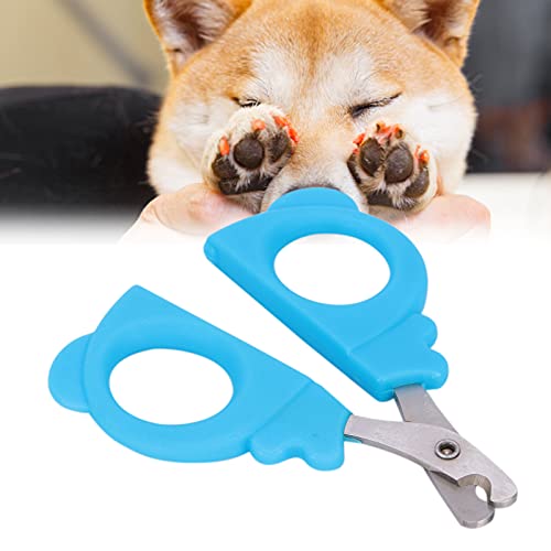 Restokki Haustier-Nagelschneider Katzen- und Hundenagelknipser Edelstahl Ergonomischer Komfortabler Anti-Rutsch-Griff(Blau) von Restokki