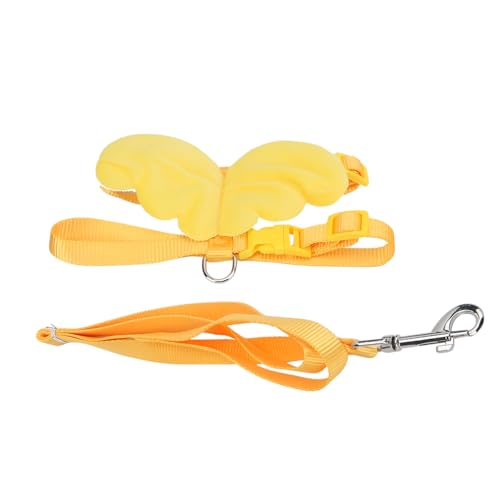 Restokki Pet Duck Chicken Goose Traction Rope Adjustable Chest Strap Outside Walking Harness Leash (Amarillo) von Restokki