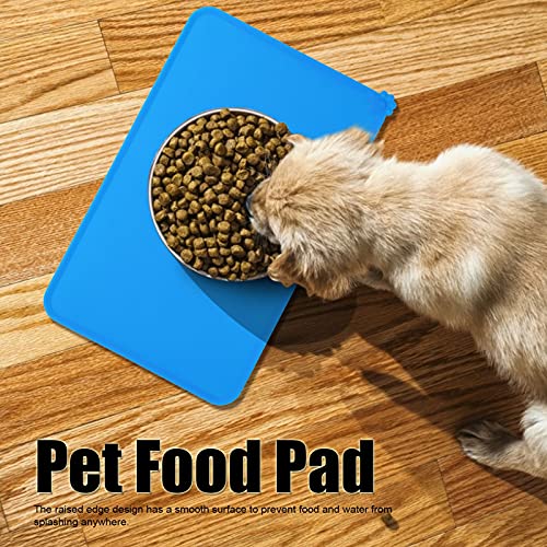 Restokki Silikon Futtermatte für Haustiere, leicht zu reinigen für Hunde und Katzen[Blau] von Restokki