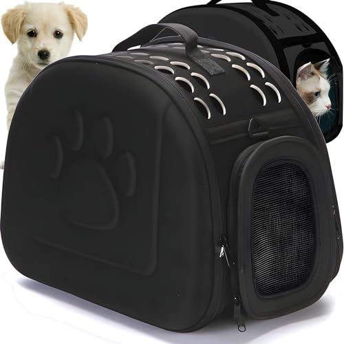 Retoo Transportbox für Katze Hund Transporttasche für Haustiere, Faltbare Haustier Tragetaschen für Kleine Hunde Haustiertransportbox für Kätzchen Welpen und Kaninchen Schwarz Retoo Transportbox für Katze Hund Transporttasche für Haustiere, Faltbare Haustier Tragetaschen für Kleine Hunde Haustiertransportbox für Kätzchen Welpen und Kaninchen Schwarz von Retoo