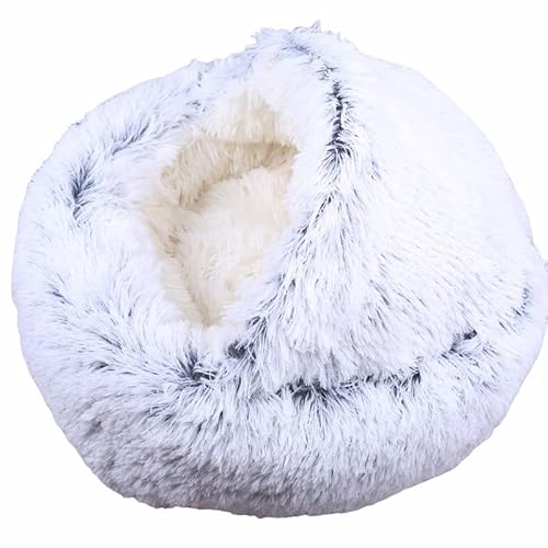 Reuvv Beruhigendes Katzenbett, Donut-Kuschelnest, warmes weiches Plüschkissen für Hunde und Katzen, mit gemütlichem Schwamm, rutschfeste Unterseite für kleine, mittelgroße Haustiere, Reuvv Beruhigendes Katzenbett, Donut-Kuschelnest, warmes weiches Plüschkissen für Hunde und Katzen, mit gemütlichem Schwamm, rutschfeste Unterseite für kleine, mittelgroße Haustiere, von Reuvv