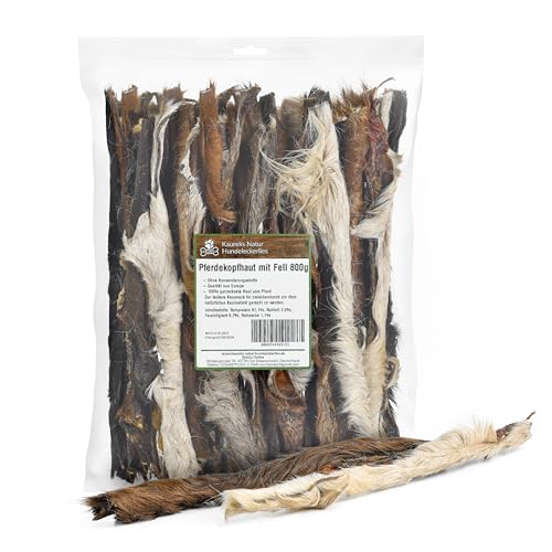 Kaureks Natur Hundeleckerlies, Pferdekopfhaut mit Fell Stangen 800g ca. 30 cm natürliche Zahnpflege für Hunde, wie Pferdeknochen Kaureks Natur Hundeleckerlies, Pferdekopfhaut mit Fell Stangen 800g ca. 30 cm natürliche Zahnpflege für Hunde, wie Pferdeknochen von Kaureks Natur Hundeleckerlies