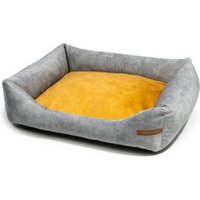 Rexproduct SoftColor luxury dog bed in grau color gelb S von Rexproduct